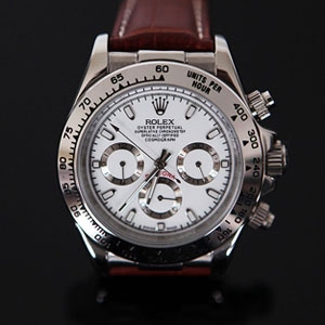 Rolex 로렉스 데이토나 실버타입 가죽밴드 시계 NEW LEATHER STRAP (Ref.116519)