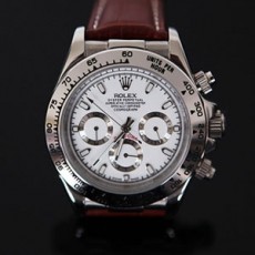 Rolex 로렉스 데이토나 실버타입 가죽밴드 시계 NEW LEATHER STRAP (Ref.116519)