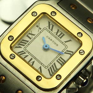 까르띠에 SANTOS COMBI / 산토스 신형 입체판 투톤 콤비 - 스틸밴드 - 남/여 커플 시계