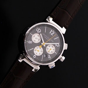 루이비통Tambour Chronometer AUTOMATIC Perfect.Ver.- 탕부르 크로노메터 7750 가죽밴드 시계 퍼펙트버젼 !!!