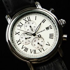 몽블랑 STARWATCH CHRONOGRAPH AUTOMATIC -가죽밴드 스타워치 크로노그래프 시계