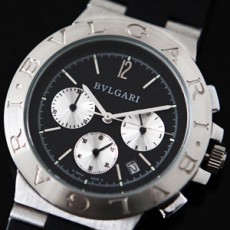 불가리 DIAGONO CHRONO SWISS QUARTZ - 디아고노 크로노 우레탄 밴드 시계