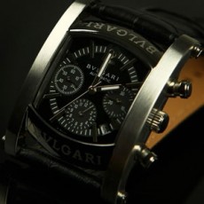 불가리ASSIOMA Chronograph / 아시오마 크로노그래프 - 가죽밴드 시계